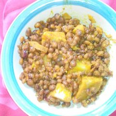 A picture of Agugu and yam.