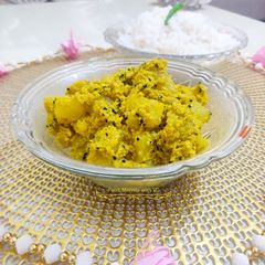 A picture of Bengali Aloo Posto.