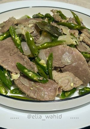 Foto resep Daging Sapi Tumis Cabai Hijau