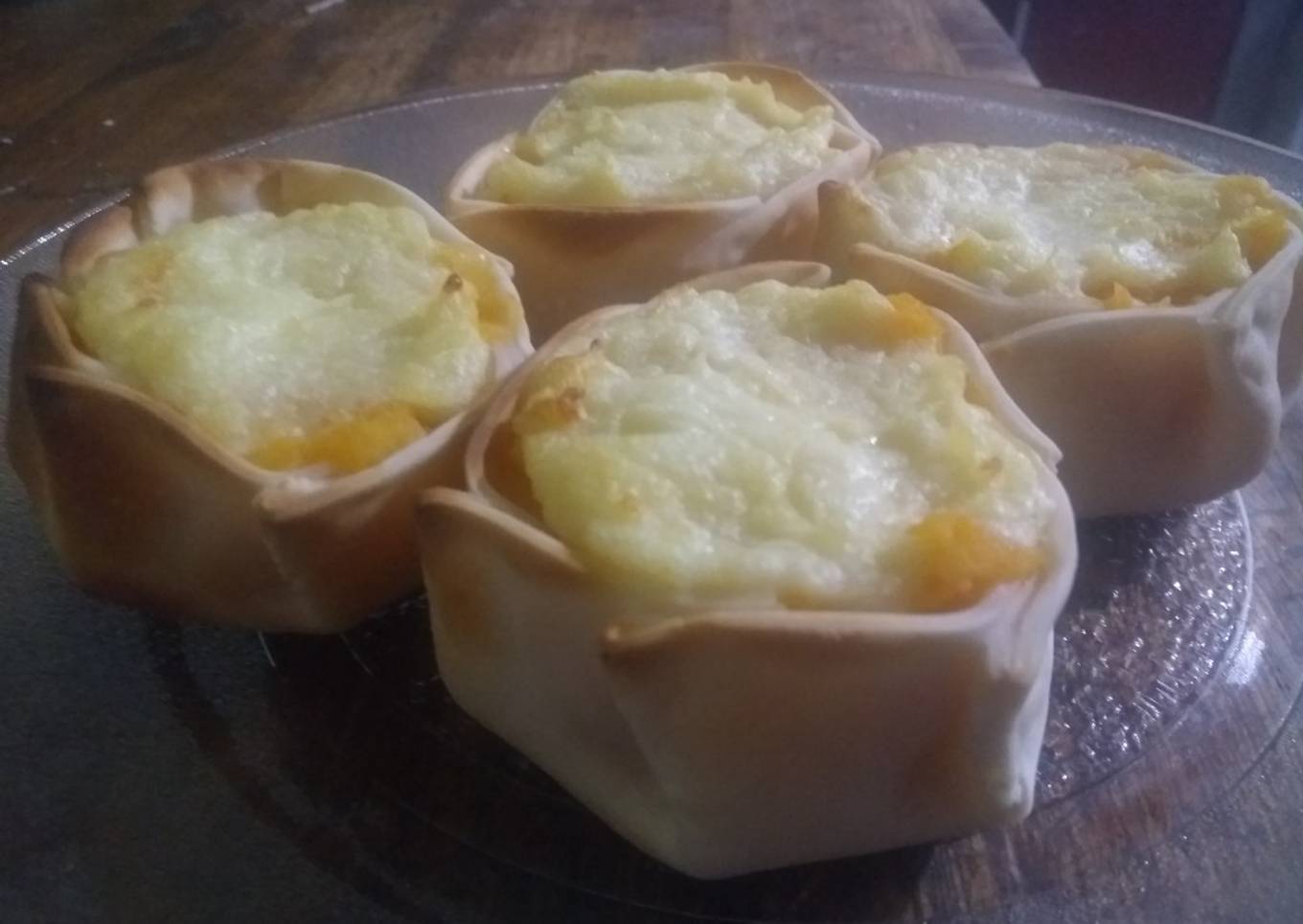 Canastitas de calabaza y queso de papa