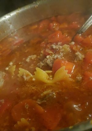 A picture of Lasagna Soup.