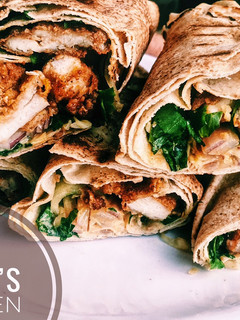 A picture of Meemi’s chicken wrap.