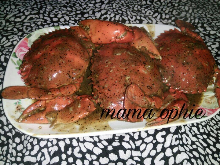 Langkah Gampang Membikin Resep Kepiting saos lada hitam yang Bikin Ngiler Anti Ribet, Uenak Banget