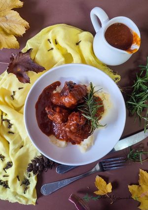 Foto de Rabo de Boi em cama de Puré de Batata