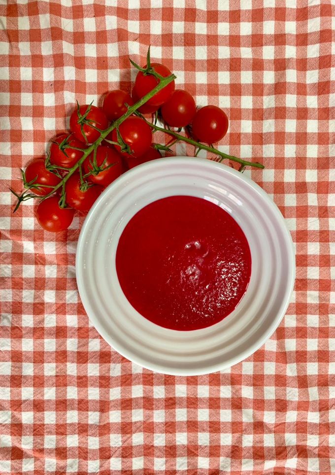 Una foto de Gazpacho de remolacha en MCS
