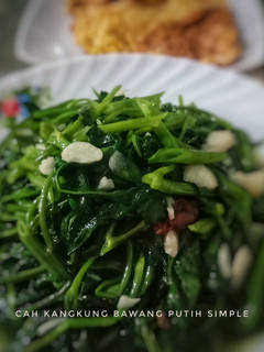 Foto resep Cah kangkung bawang putih simple