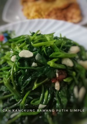 Foto resep Cah kangkung bawang putih simple