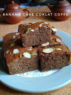 Foto resep Kue Pisang Gula Merah (Banana Cake Coklat Coffe Brown Sugar)