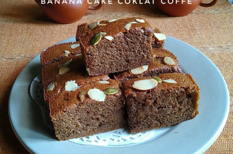 Resep Kue Pisang Gula Merah (Banana Cake Coklat Coffe Brown Sugar) Ekonomis Untuk Jualan