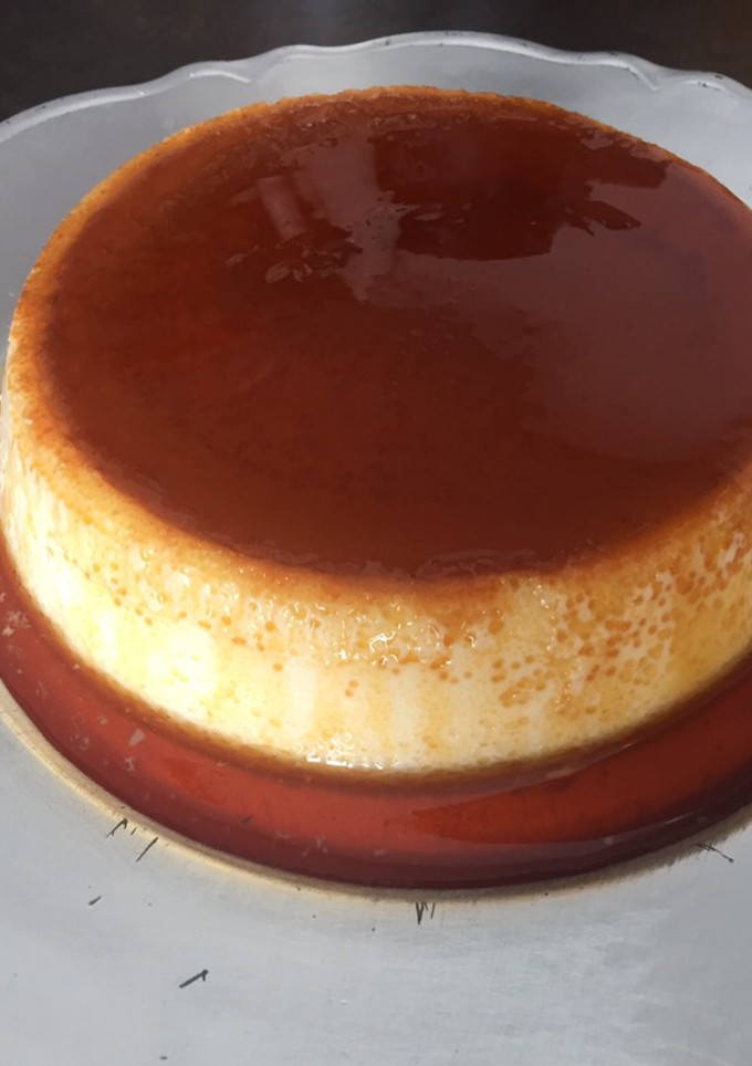 Una foto de Flan de leche condensada