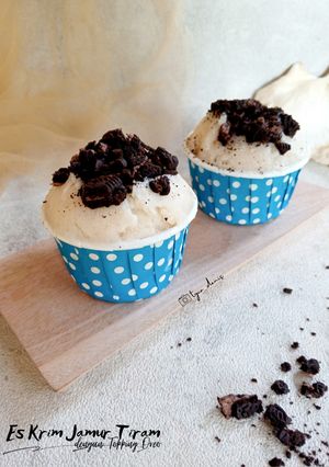 Foto resep Es Krim Jamur Tiram dengan Topping Oreo