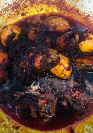 Foto resep Ikan tengiri dan telur itik masak habang