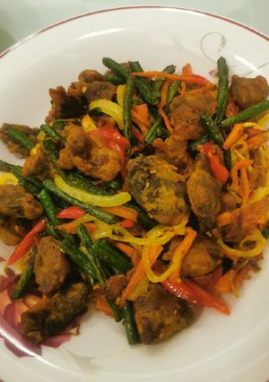 Foto resep Daging kunyit goreng simple