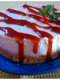 Una foto de Cheesecake de frutilla