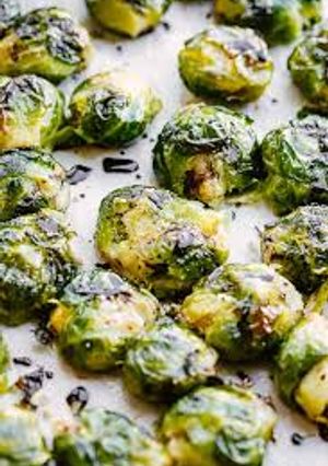 A picture of Smashed brussel sprouts.