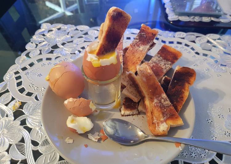 Recipe of Super Quick Homemade My Crispy Soldiers and soft boiled egg