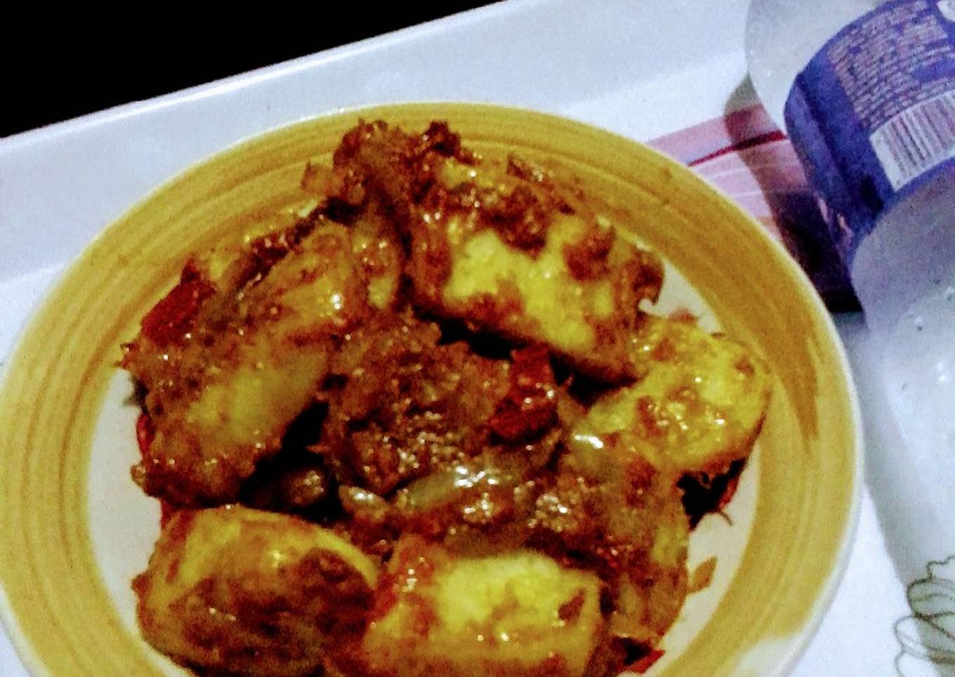 Stir fried Boiled Yam