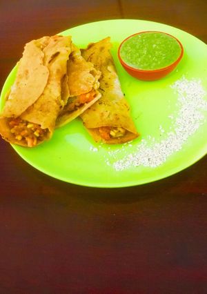 A picture of Carbohydrates Protein Rich Oats—Wheat  masala Dosa.