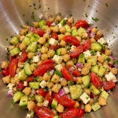 A picture of Easy Mediterranean Chickpea Salad 🥗.