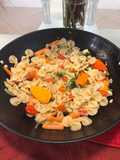 Pasta con vegetales fácil y rápido