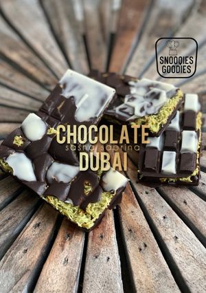 Gambar Chocolate Dubai | Kunafa Pistachio (3 Bahan)