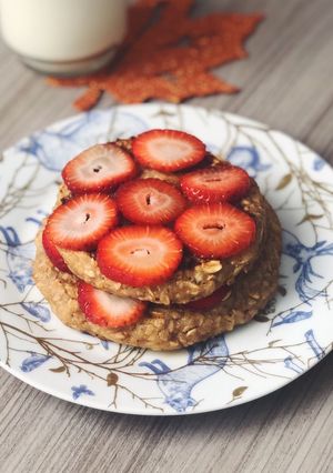 Una foto de Pancakes de banano y avena 🌺