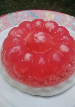 Foto resep Pudding Lumut Busa Merah Putih