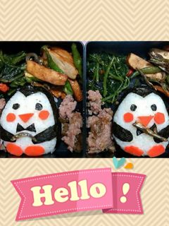 可愛企鵝造型便當 的食譜成品照片