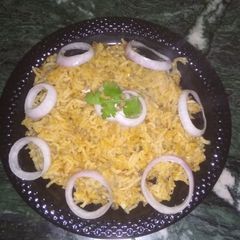 A picture of Masoor dal biryani.
