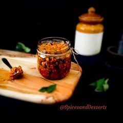 A picture of Instant Raw Mango Pickle Kerala Style.