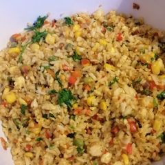 A picture of VEGETABLES $ EGG FRIED RICE😋.