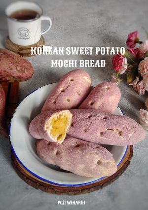 Foto resep Korean sweet potato mochi bread