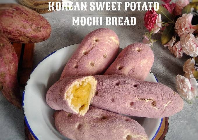 Resep Korean sweet potato mochi bread