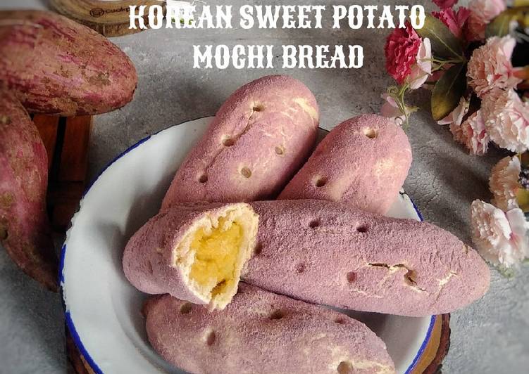 Korean sweet potato mochi bread