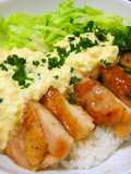 Teriyaki Chicken Rice Bowl with Plenty of Tartar Sauce