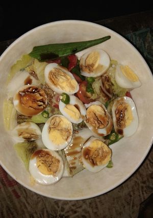 Hình của món Salad trứng xì dầu.