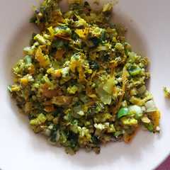 Una foto de Wok de verduras con trigo serraceno
