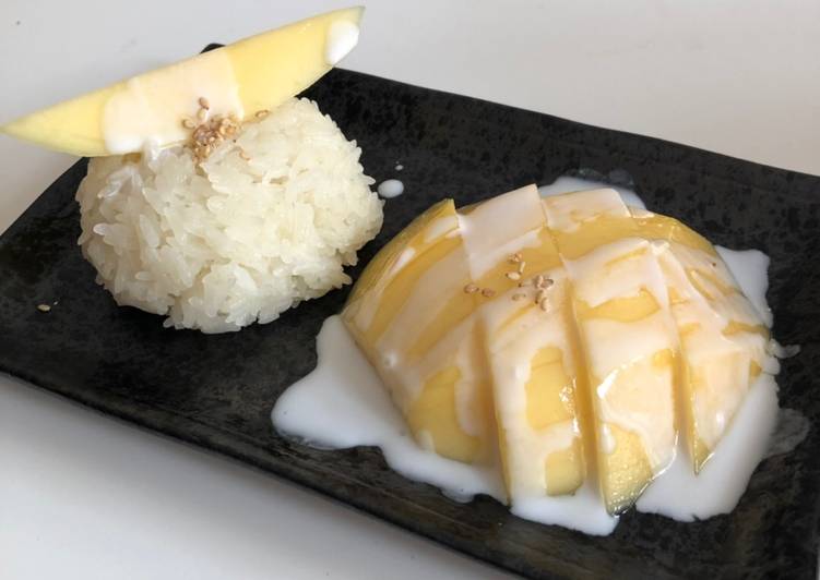 Cara Gampang Membuat Mango sticky rice yang Lezat
