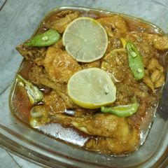 A picture of Dhaba style lemon chili chicken.