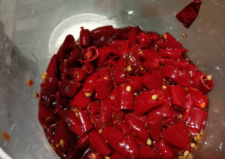 Simple Way to Prepare Any-night-of-the-week Instant Red chilli Pickle