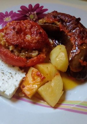 Töltött zöldségek görögösen (Gemista) recept fotója