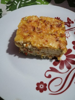 Una foto de Pastel de arroz y verduras