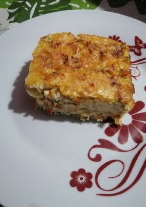 Una foto de Pastel de arroz y verduras