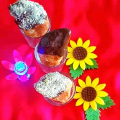 A picture of Chocolate Dipped Karanjis.