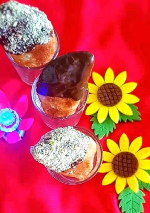 A picture of Chocolate Dipped Karanjis.