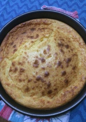 Una foto de Faina con crema de choclo