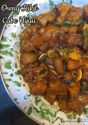 Foto resep Oseng Kikil Cabe Hijau