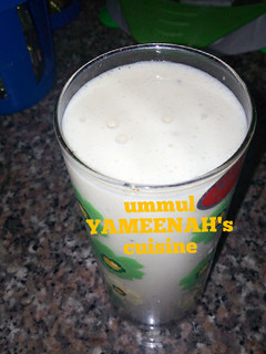 A picture of Banana milk shake.