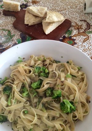 Una foto de Cocina para parejas: Fetuccini con brócoli
