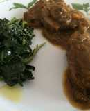 Peceto con salsa de pimientos
